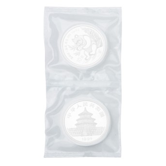 China/SILVER - Panda 10 Yuan 1991 2x 1oz Ag fine
