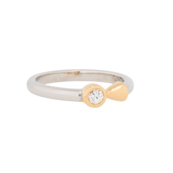 Ring mit Brillant, ca. 0,10 ct,