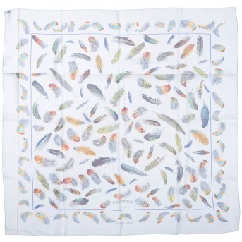 HERMÈS Musselin Schal "PLUMES",