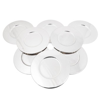 CHRISTOFLE 8 silver-plated place plates, 20th century