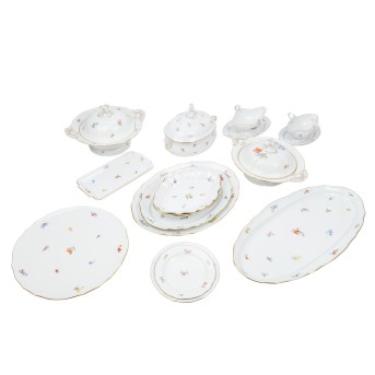 MEISSEN Speiseserviceteile 'Streublümchen', 20. Jh.