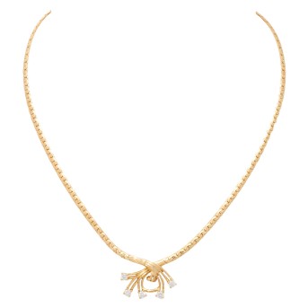 GOLDBAUR Collier mit 5 Brillanten,