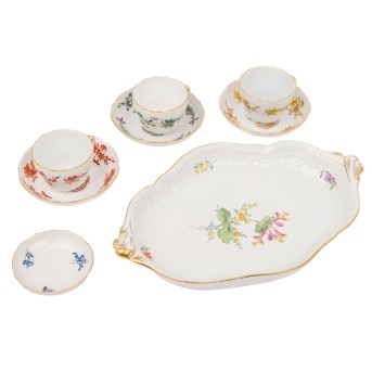 MEISSEN 8-tlg Konvolut Serviceteile, 19. und 20. Jh.