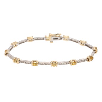 Armband mit 12 gelben Saphiren,