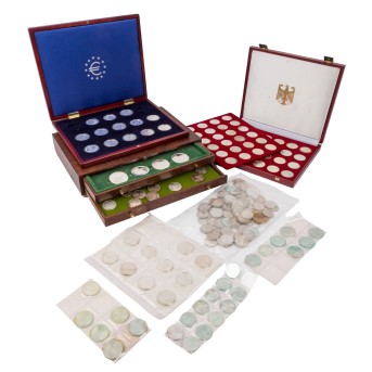 BRD/3.Reich/Silver mixed lot with a total of approx. 2834g Ag fine