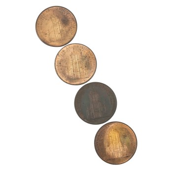 Württemberg/ City of Ulm - 4x copper medal 1869