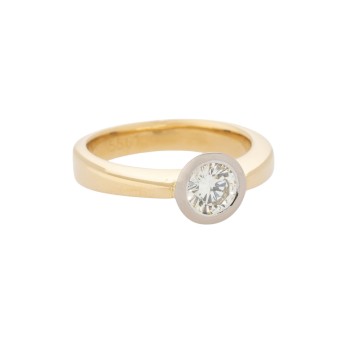 WEMPE Solitärring mit Brillant von ca. 0,68 ct,