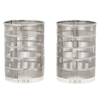 WATSON & NEWELL CO, Paar Flaschenhalter, 925 Silber, 1905 bis 1929.