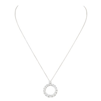Necklace with 17 brilliant-cut diamonds,
