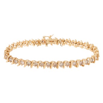 Bracelet with 36 brilliant-cut diamonds totaling approx. 5 ct,