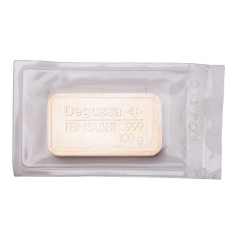 SILVER - 1 x silver bar 100g, Degussa,