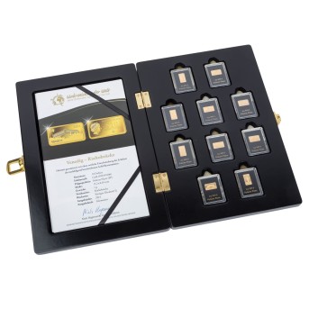 GOLD-Lot "Wahrzeichen der Welt - auf offiziellen Barrenmünzen",