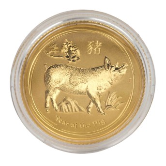 Australien/GOLD -  Elisabeth II, 15 Dollars 2019, 'Jahr des Schweins',
