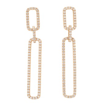 Paar Ohrhänger mit 158 Brillanten