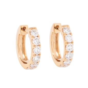 Paar Creolen mit 12 Diamanten