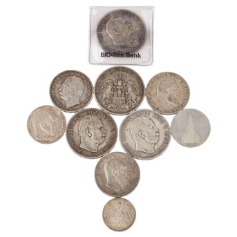 German Empire/SILVER coins with a total of 175g Ag fine
