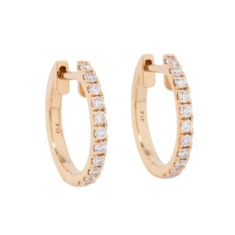 Paar Creolen mit 22 Diamanten