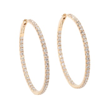 Paar Creolen mit 88 Diamanten