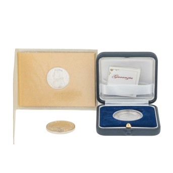 Small silver plumb bob: Monaco and Vatican,