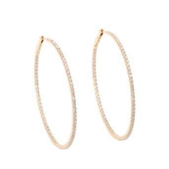 Paar Creolen mit 150 Diamanten