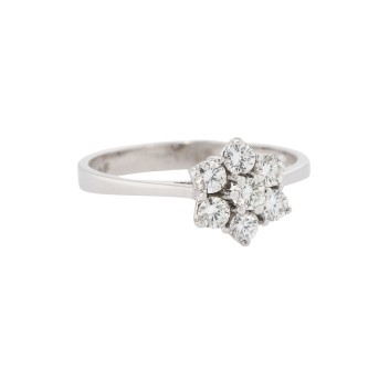 Ring mit 7 Brillanten zus. ca. 0,50 ct,