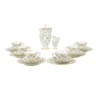 FÜRSTENBERG Kaffeeservice 'Greque Mille Fleurs', West-Germany,