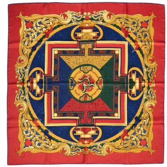 HERMÈS Seidencarré 'ANIMAUX SOLAIRES',