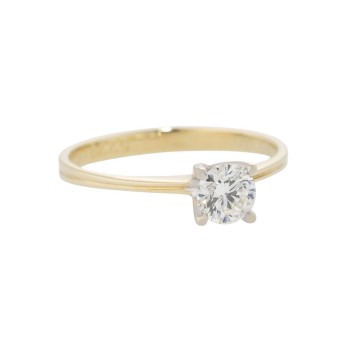 Solitaire ring with brilliant-cut diamond approx. 0.40 ct, 