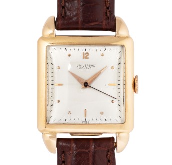 UNIVERSAL GENEVE Vintage Cioccolatone Herrenuhr mit neuer Revision.