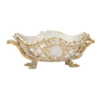 KPM Berlin Korbschale mit Henkeln, 20. Jh.