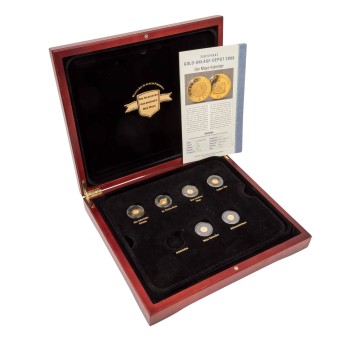 BRD/GOLD - "Die kleinsten Goldmünzen der Welt" 6 Münzen.