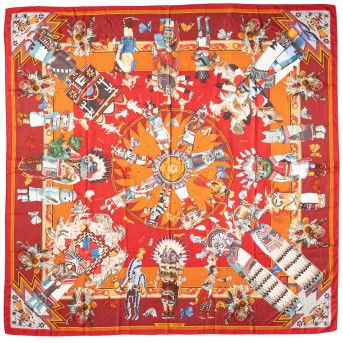 HERMÈS HERMÈS 140 Schal 'KACHINAS',