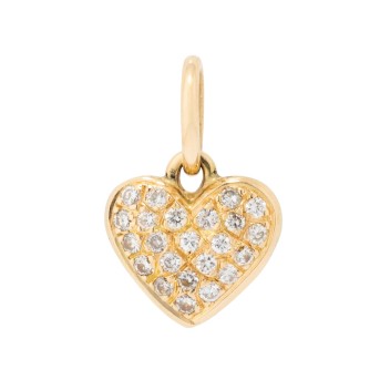 Heart pendant with 23 diamonds, 