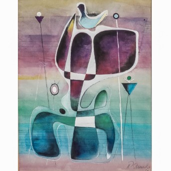 SCHMOHL, HANS PAUL (1904-1973, architect and artist in Stuttgart), &quot;Die Taube&quot;, 1950,