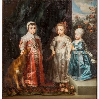 CERRUTI, C. D. (19th century) after Antonis van DYCK, &quot;The Children of King Charles I&quot;, 1882,