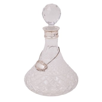 CJ VANDER LDT/ BIRMINGHAM Schiffsdekanter, 925 Silber, 1996,