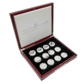 Silver set 'Legendary automobiles' 12x coins,