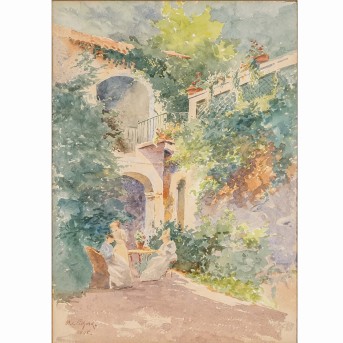 FICHARD, MAXIMILIAN VON (1836-1923), „Im Park“, 1895,