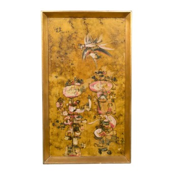 Two men, 1962, Asian oil painting