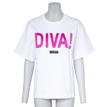 DOLCE & GABBANA DOLCE & GABBANA T-Shirt 'DIVA', Gr. XS, akt. NP.: 550,-€.