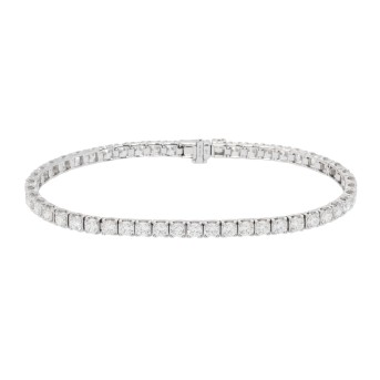 Tennisarmband mit 50 Brillanten 