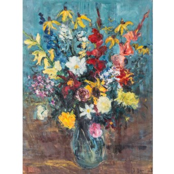 LAMPRECHT, ANTON (1901-1984), &quot;Summer bouquet in vase&quot;,