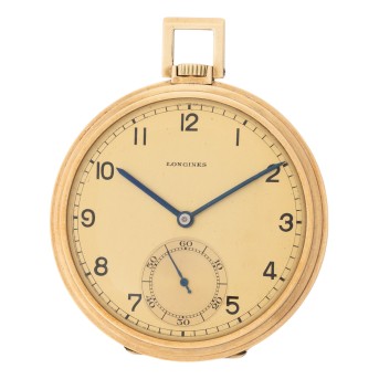 LONGINES offene Taschenuhr ca. 1930-1935.