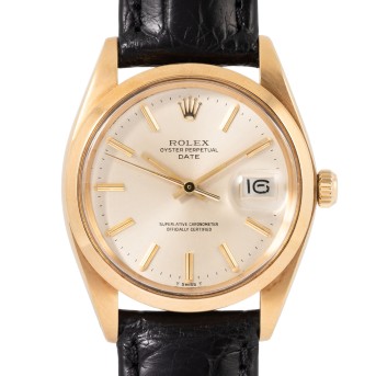 ROLEX Oyster Perpetual Date Ref. 1500 inkl. Box und Papiere.