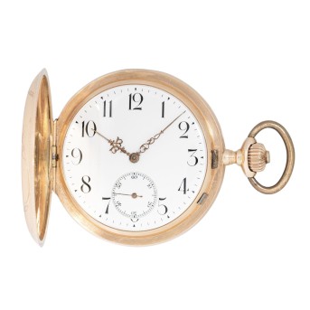 ZENITH Savonette Taschenuhr mit Etui.