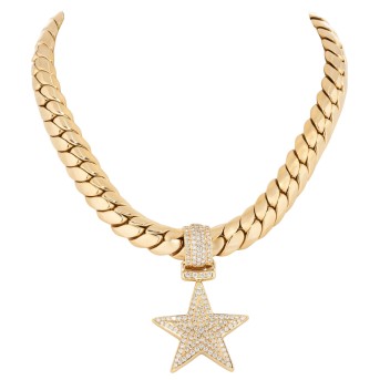 Necklace with clip pendant "Brilliant star"