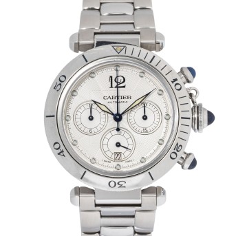 CARTIER Pasha Chronograph Ref. 2113 mit neuer Revision, ca. 2000er Jahre.