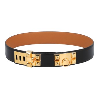 HERMÈS VINTAGE Gürtel "COLLIER DE CHIEN", Länge 90 cm.