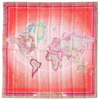 LOUIS VUITTON silk carré, 90x90cm.