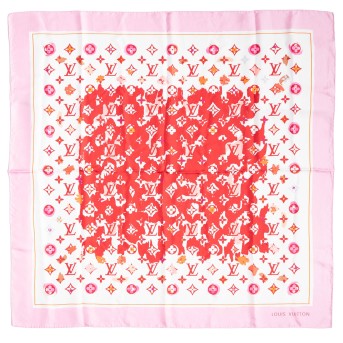 LOUIS VUITTON silk carré, 90x90cm.